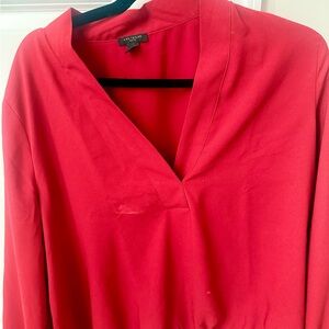 Ann Taylor Vibrant Red Top